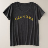 Custom Grandma Text Plus Size T Shirt Family Gift プラスサイズTシャツ (デザイン正面)