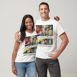 Custom Grandparents Day Shirt – 5 Photo Gift Tee Tシャツ