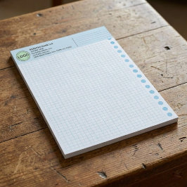 Custom Graph Paper Logo Pad (Grid Sheets, Squares) ノートパッド
