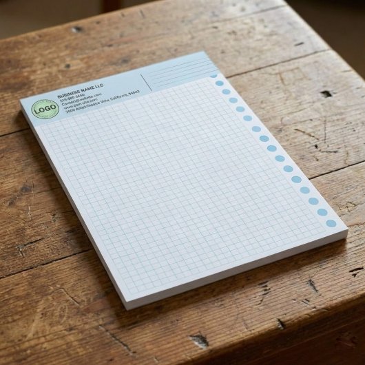 Custom Graph Paper Logo Pad (Grid Sheets, Squares) ノートパッド