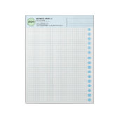 Custom Graph Paper Logo Pad (Grid Sheets, Squares) ノートパッド (回転)