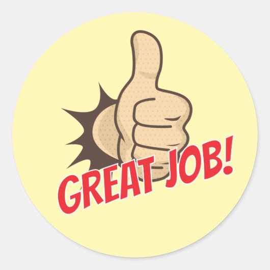 Custom “Great Job!” Teacher Reward Stickers ラウンドシール (正面)