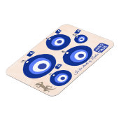 Custom Greek evil eye illustration with lizzard  マグネット (左側)