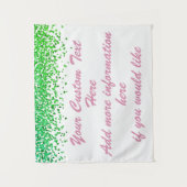 Custom Green Backdrop Anniversary Party Photo Prop タペストリー (正面)