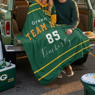 Custom Green Bay Football Personalized シェルパブランケット