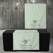 Custom Green Business Table Runner Banner Script タペストリー