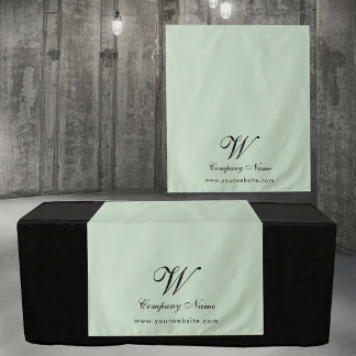 Custom Green Business Table Runner Banner Script タペストリー