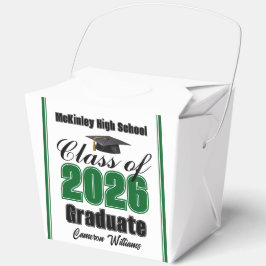Custom Green Class of 2026 Graduation Party フェイバーボックス