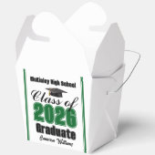 Custom Green Class of 2026 Graduation Party フェイバーボックス (見開き)