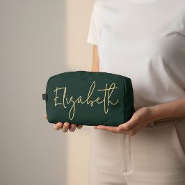 Custom Green Cosmetic Pouch Gift for Mom & Grandma ドップキット