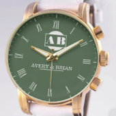 Custom Green Dial Roman Numeral Luxury Gift for W 腕時計