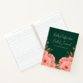 Custom Green Floral Postpartum Journal | New Moms ノートブック (内部)