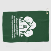 Custom Green Forest House Real Estate Company ゴルフタオル (横)