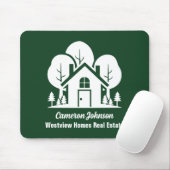 Custom Green Forest House Real Estate Company マウスパッド (マウス)