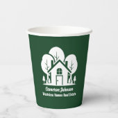 Custom Green Forest House Real Estate Company 紙コップ (裏面)