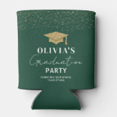 Custom Green Graduation Party 缶クーラー (裏面)