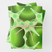 Custom Green Lucky Clover Pattern Gift ラッピングペーパーシート (インサイチュ)