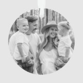 Custom Green Nativity Photo Acrylic  Christmas オーナメント (裏面)