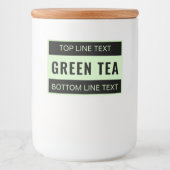 Custom Green Tea Container Label for Kitchen Stora フードラベル (正面)
