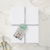 Custom green watercolor flowy wedding ギフトタグ (より糸付き)