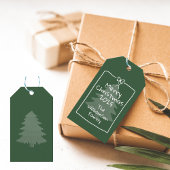 Custom Green Whimsical Doodle Christmas  ギフトタグ