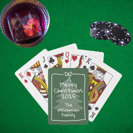 Custom Green Whimsical Doodle Christmas Gift  トランプ