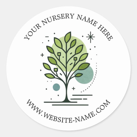 Custom Greenleaf Nursery Branding  ラウンドシール (正面)