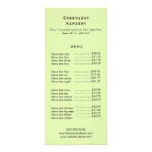 Custom Greenleaf Nursery Branding  ラックカード (正面)