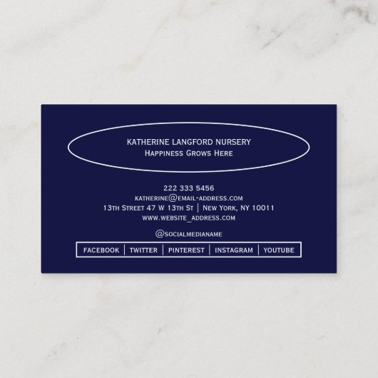 Custom Greenleaf Nursery Branding  名刺 (裏面)