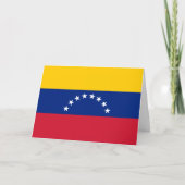 Custom greeting card with flag of Venezuela カード (正面)