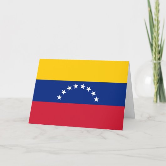 Custom greeting card with flag of Venezuela カード (正面)