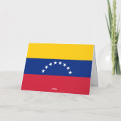 Custom greeting card with flag of Venezuela カード (裏面)