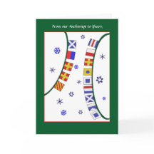 Custom GreetingNautical Signal Flag Christmas Card