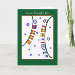 Custom GreetingNautical Signal Flag Christmas Card シーズンカード