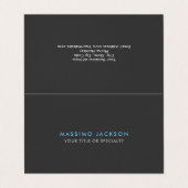 Custom Grey Blue Trendy Standard Minimalist 名刺 (外部フラット)