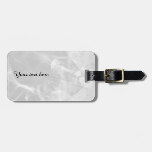 Custom grey crystal luggage tag ラゲッジタグ (正面横)