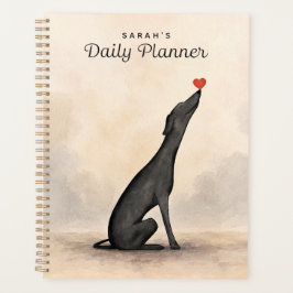 Custom Greyhound Planner, Greyhound gift プランナー手帳