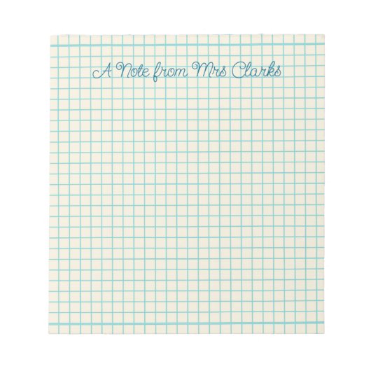 Custom Grid Teacher  ノートパッド (正面)