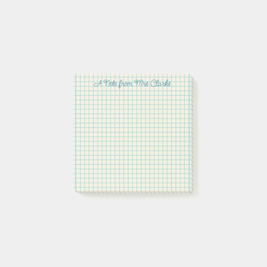 Custom Grid Teacher Post-it® Notes  ポストイット (正面)