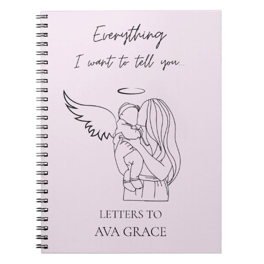 Custom Grief Journal Miscarriage Memorial Gift  ノートブック (正面)