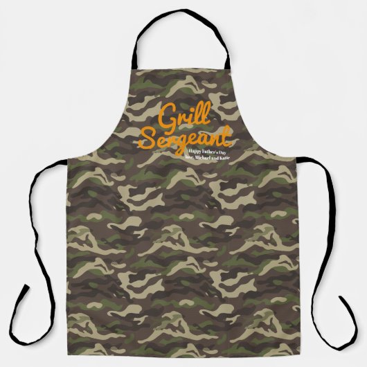Custom Grill Sergeant Camo Apron エプロン (正面)