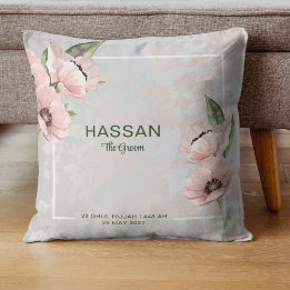 Custom Groom Wedding Throw Pillow - Cushion クッション