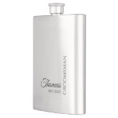 Custom Groomsman Best Man Wedding Monogram フラスク (左)