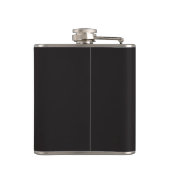 Custom Groomsman Best Man Wedding Monogram Black  フラスク (裏面)