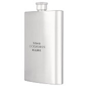Custom Groomsman Best Man Wedding Monogram Gift フラスク (左)