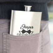 Custom Groomsman Name Bow Tie Wedding Party Gift フラスク (インサイチュ)