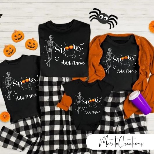 Custom Group ,Family T-Shirt , Spooky Family Party Tシャツ
