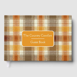 Custom Guest Book Gingham Style Vacation Rentals ゲストブック