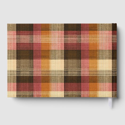 Custom Guest Book Gingham Style Vacation Rentals ゲストブック (裏面)