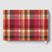 Custom Guest Book Gingham Style Vacation Rentals ゲストブック (裏面)